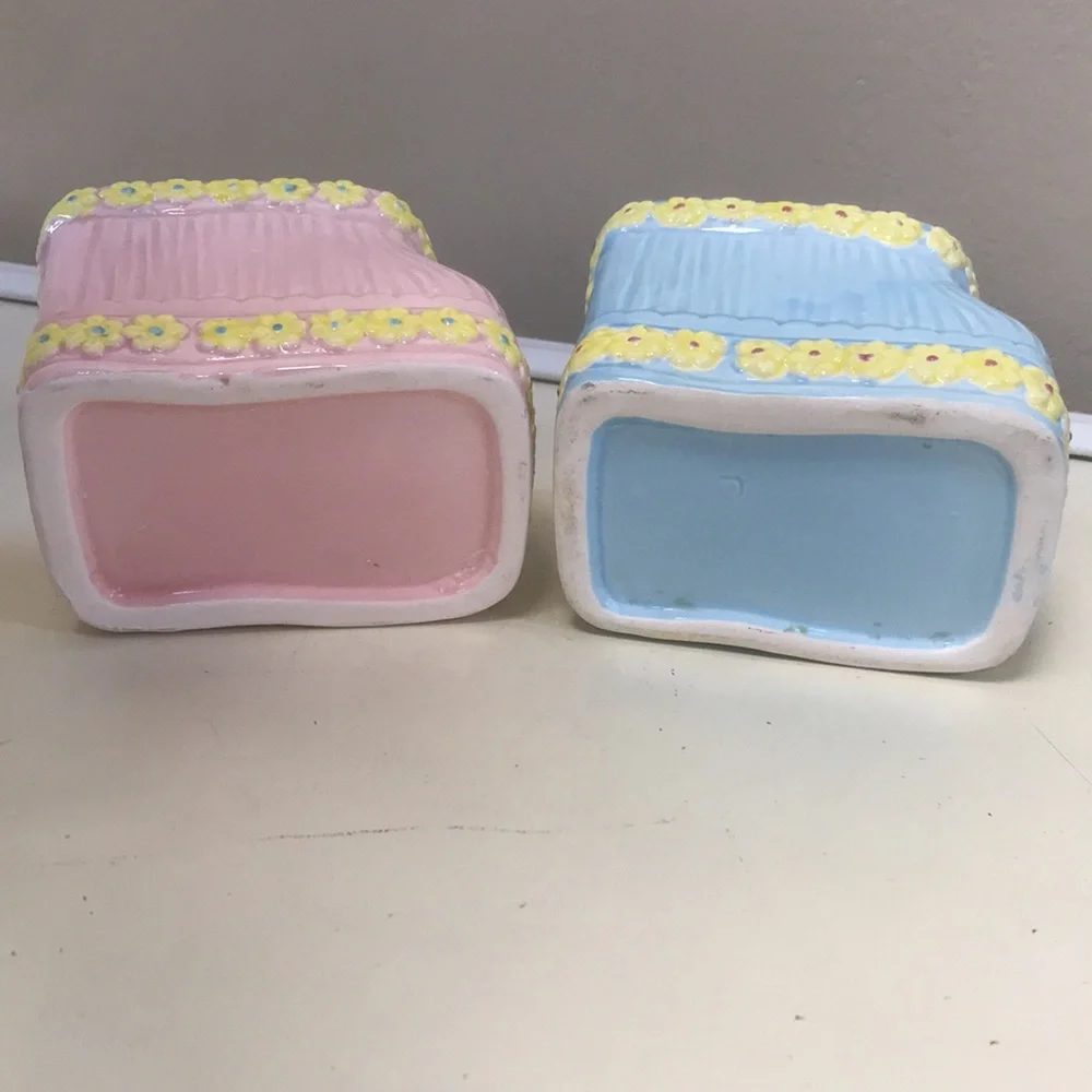 Pair of Vintage‎ Baby Bootie Planters